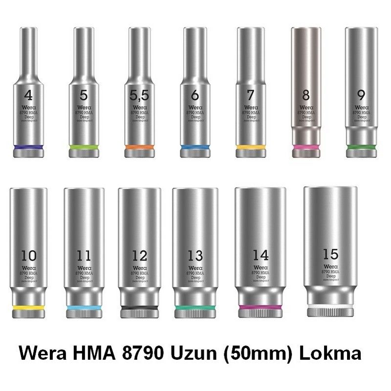 Wera 8790 HMA Zyklop 1/4" Deep Lokma 50x5,5mm 05004502001